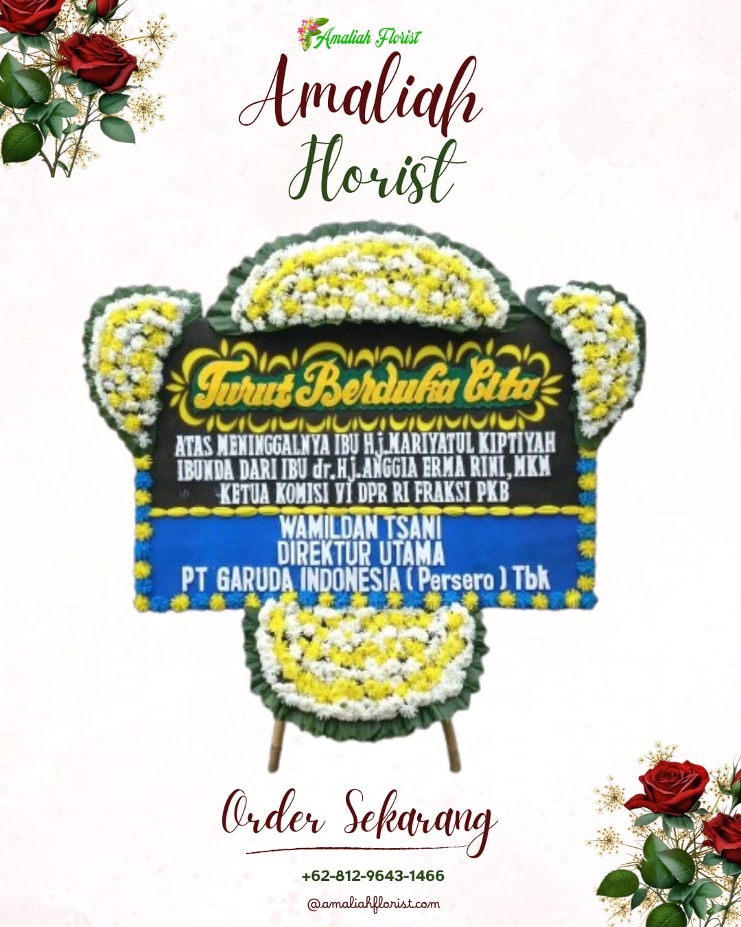 Papan Bunga Duka Sario